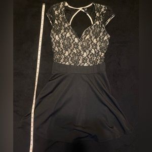 Cute black dress with lacy, padded top